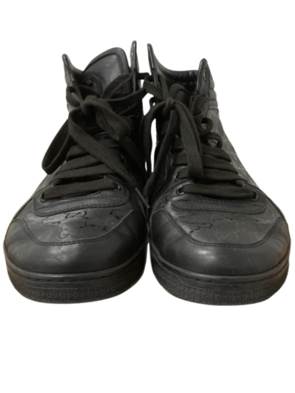 Gucci Authenticated Men's 224778 Black Sneakers Size 6.5 G - Picture 3 of 8